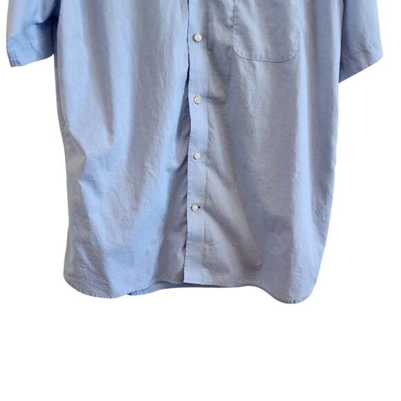 Daniel Cremieux Short Sleeve Cotton Button Down Shirt Collared Blue Size Large - Picture 4 of 7